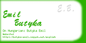 emil butyka business card